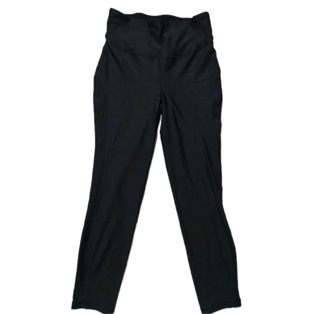 Lululemon Base Pace High Rise Fleece Tight Legging Womens 8 Blk Warm Running 24"